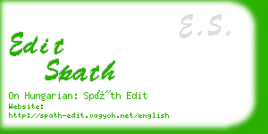 edit spath business card